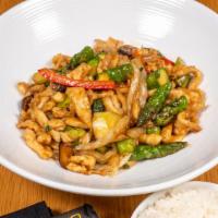 Milton’S Chicken · Red bell pepper, napa cabbage, asparagus, shiitake, garlic, soy.