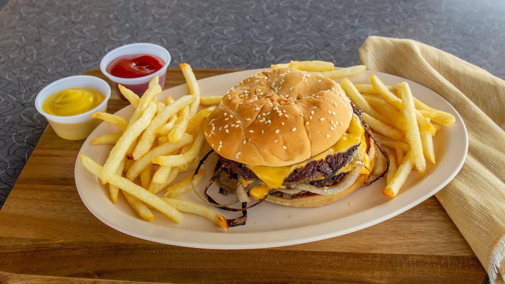 Double Cheeseburger · Ketchup, mustard & grilled onion.