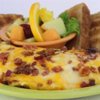 Bacon & Cheese · Lean bacon and a blend of yellow cheddar and monterey jack cheeses.