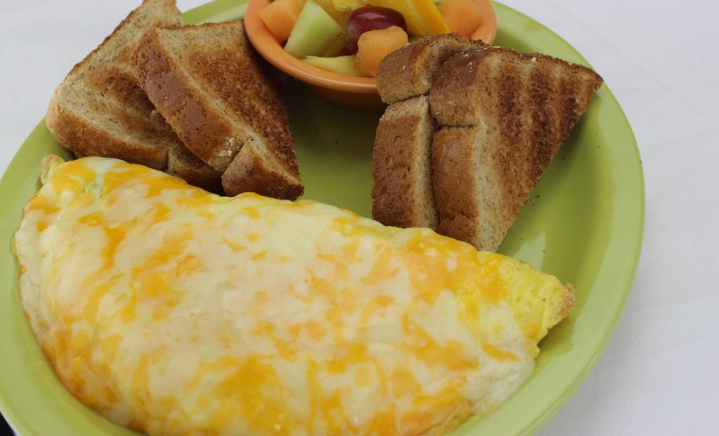 Cheese Omelette · A cheese-lover's dream! Delicious blend of baby swiss, yellow cheddar, and monterey jack cheeses.