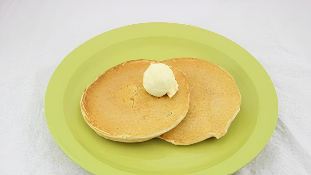 Kiddie Cakes · Two child-sized pancakes