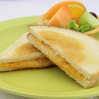 Grilled Cheese · Monterery Jack/cheddar on sourdough. Served with french fries