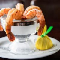 Shrimp Cocktail (3) · 3 pieces of shrimp, Cocktail sauce.
