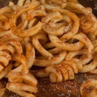 Olga'S Seasoned Curly Fries Basket · Fresh cut spiraled potatoes, finished with our signature seasoning