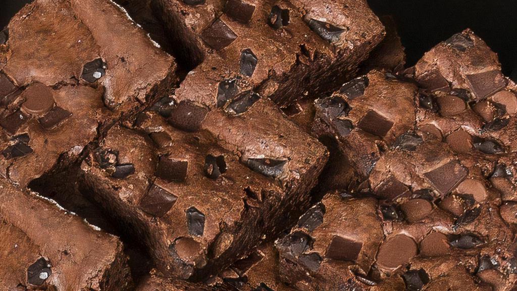 Brownie · Fudgy brownie with milk and semi-sweet chocolate chunks.