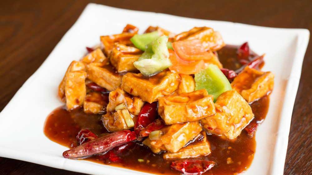 General Tao'S Tofu · Hot and spicy. vegetarian. Bean curd made from soybeans.