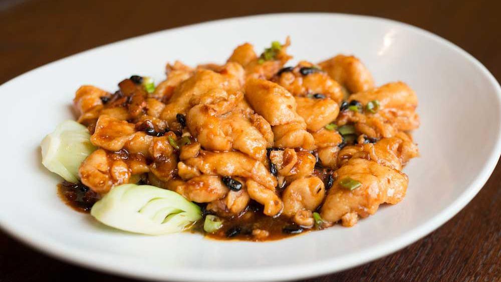 Sole Fish Fillet Black Bean Sauce · Spicy, sweet, and salty sauce made from fermented black beans.
