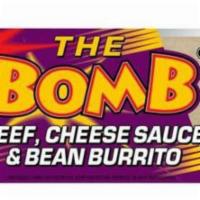 Don Miguel Bomb & Beef & Cheese · Beef, Cheese Sauce & Bean Burrito