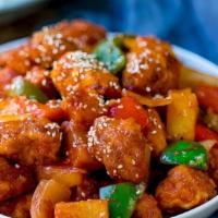 L#Sweet & Sour Chicken · Chicken with sweetened sauce with vinegar base.