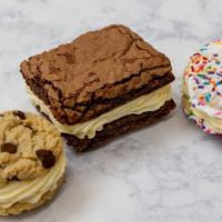 Cookie Sandwich · 2 cookies of your choice with our famous buttercream icing in the middle.