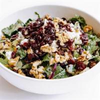 Cranberry Walnut Salad · Vegetarian, Gluten-Free, Contains Nuts. Mixed greens, lebanese salata, calamata olives, and ...