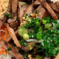 #302. Bhn · Bun Thit Heo Nuong. Grilled Pork Chop Vermicelli Salad. Grilled marinated pork chop slices, ...