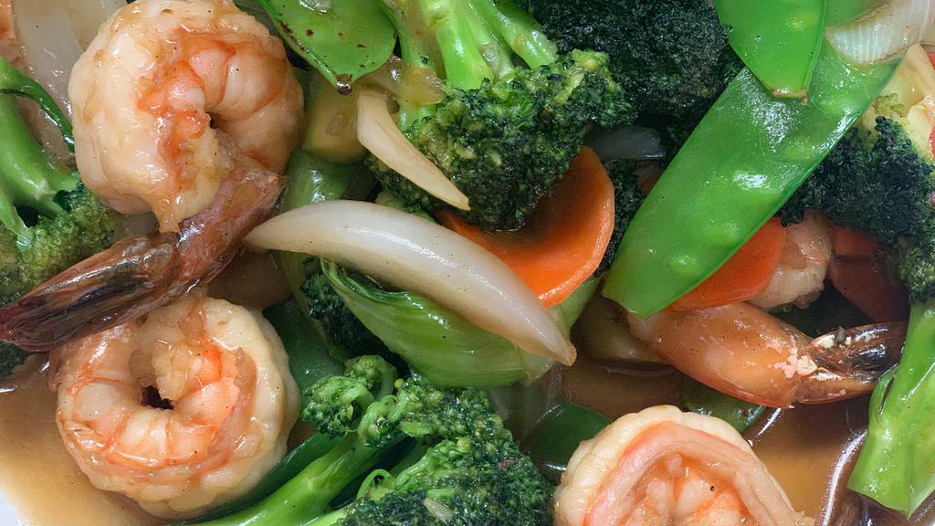 4094. Crxtom · Com Rau Xao Tom. Stir fry vegetables with shrimp. Gluten free.  Broccoli, bok choy, pea pods, mushroom, carrots and onions in house brown sauce. Comes with jasmine  white rice.
