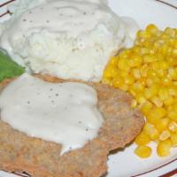 Country Fried Steak · Topped with white country gravy.