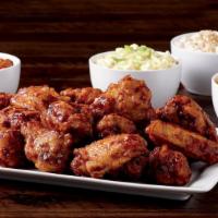 Wings Dinner For 4 - Served Hot  · Choice of 3 pounds of boneless wings or 24 colossal wings, plus 4 pint sides of your choice....