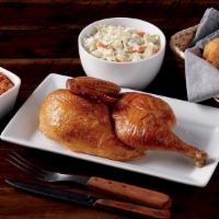 Rotisserie Dinner For 2 - Served Hot  · Half Rotisserie Chicken, 2 pint sides of your choice and 2 corn muffins.  Served hot.
1170-3...