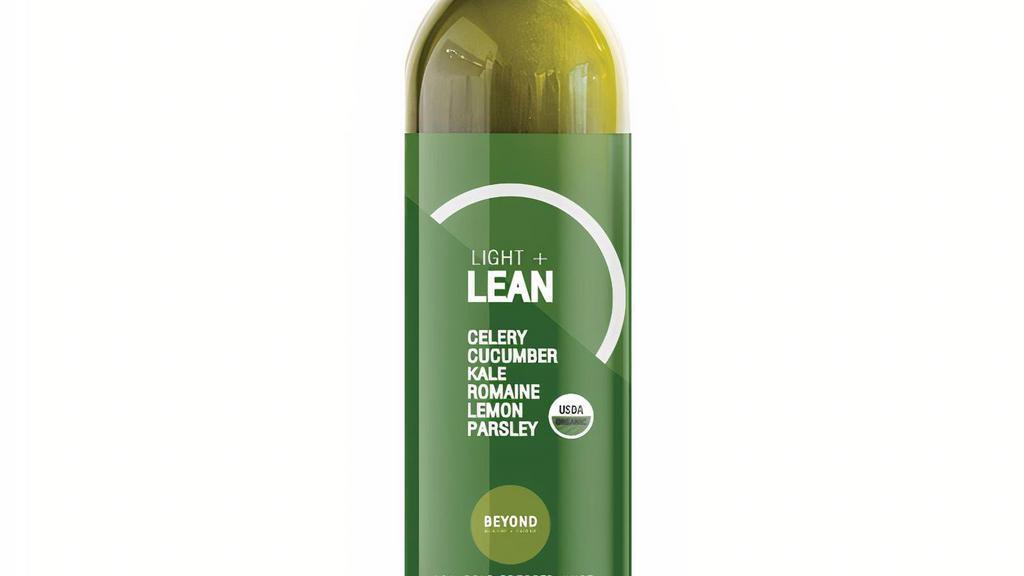 Light+Lean · Celery, Cucumber, Kale, Romaine, Lemon, Parsley. 40 cal