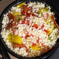 Salad · Lettuce, mozzarella cheese, pepperoni, banana peppers and tomatoes.