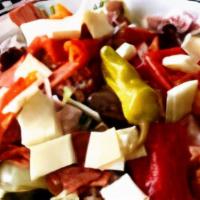 Salerno'S Special Salad · Mixed greens with salami, mortadella, ham, capicola, provolone cheese, tomatoes, pepperoncin...