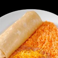 One Burrito · One burrito with rice and beans (ground beef,shredded beef or chicken)