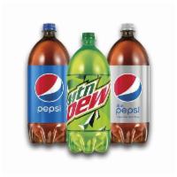 Pepsi Products, 2-Liter · Choose between Pepsi, Diet Pepsi, Mtn Dew, and Diet Mtn Dew