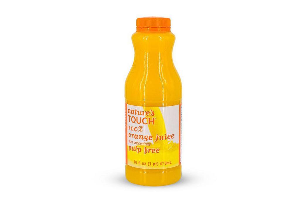 Nature'S Touch Orange Juice, Pint · Nature's Touch 100% orange juice from concentrate, pulp free