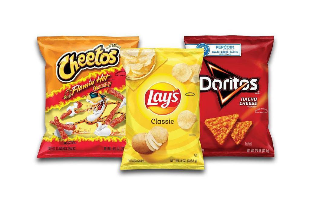 Frito Lay, Large Bag · Choose from a variety of Frito Lay brand chips