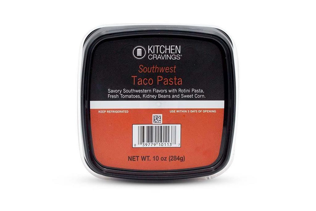 Southwest Taco Pasta Salad 10 Oz · Savory Southwest Flavors with Rotini Pasta, Fresh Tomatoes, Kidney Beans and Sweet Corn
