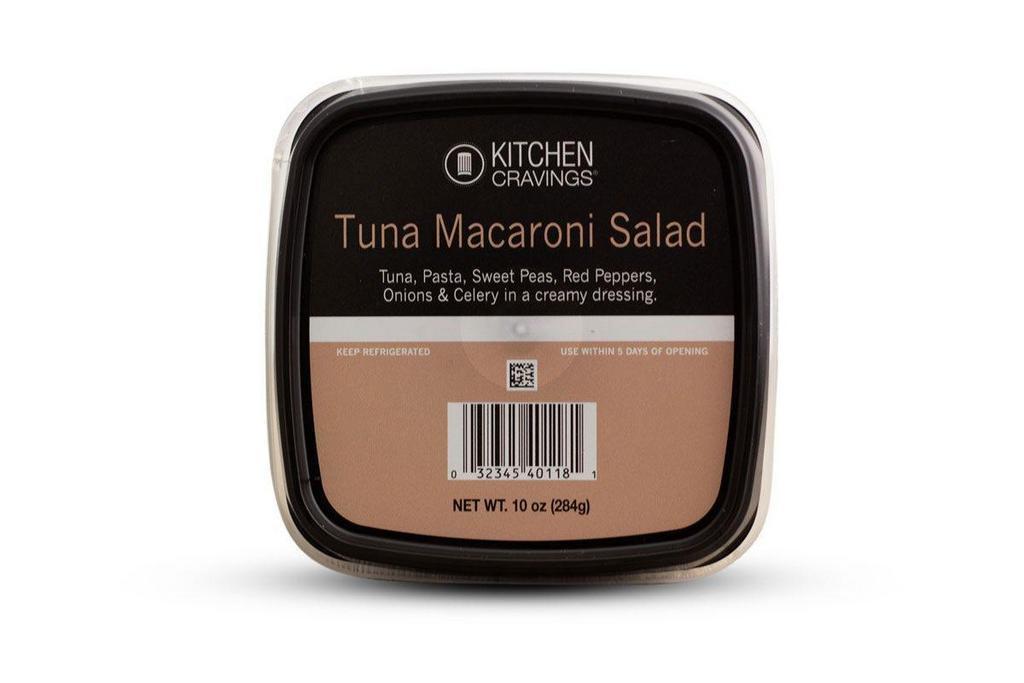 Tuna Macaroni Salad 10 Oz · Tuna, Pasta, Sweet Peas, Red Peppers, Onions & Celery in a creamy dressing