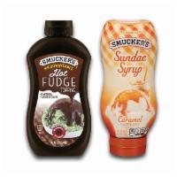 Smuckers Topping · Choose between Caramel and Hot Fudge