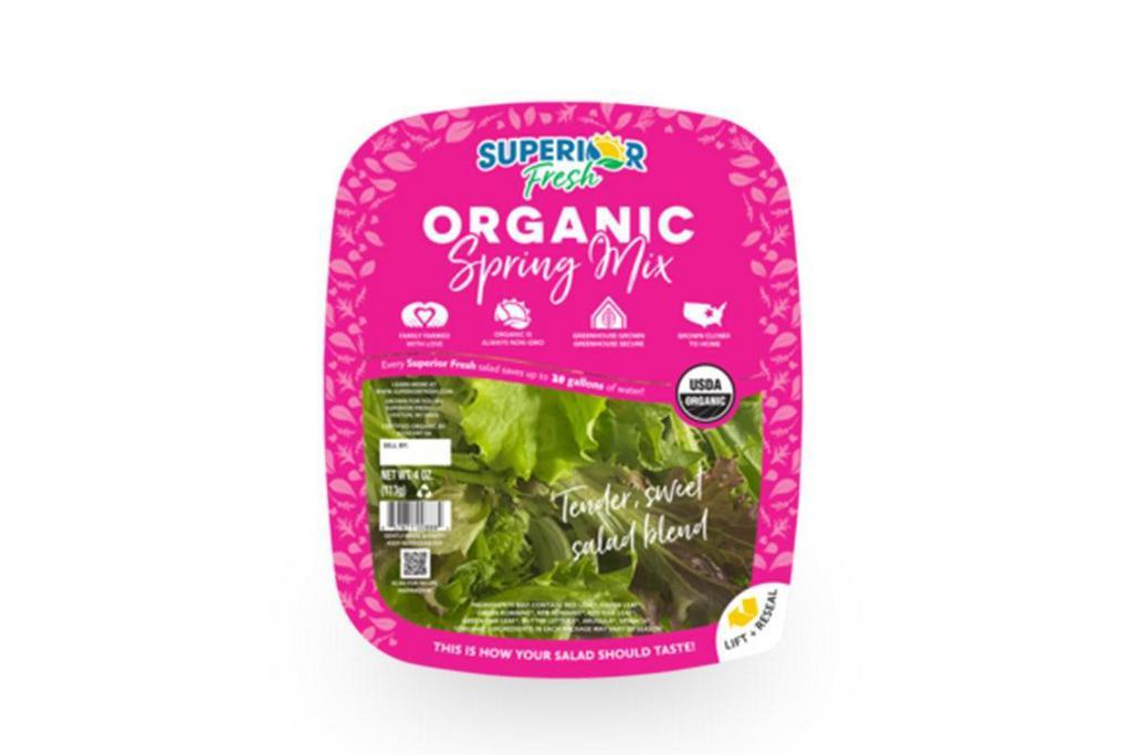 Superior Fresh Organic Spring Mix · 4 oz. container of Superior Fresh Organic Spring Mix