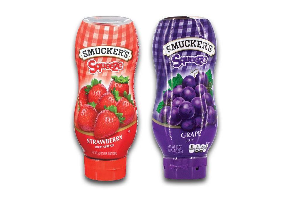 Smuckers Jelly · Choose between Strawberry and Grape