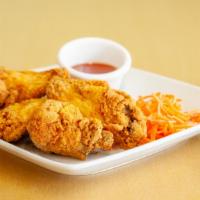 Fried Chicken Wings (6) · Served with dipping sauce.