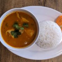 Nepali Chicken Curry  · An aromatic and mild chicken curry cooked with tomatoes and blend of Himalayan spices. Serve...
