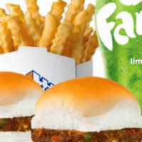 Veggie Slider Meal 710 – 1340 · 2 Veggie Sliders with small fry and small drink