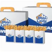 Ultimate Craver Party Pack Meal · 2 Crave Cases® of 60 Cheese Sliders and 4 Scks of French Fries.