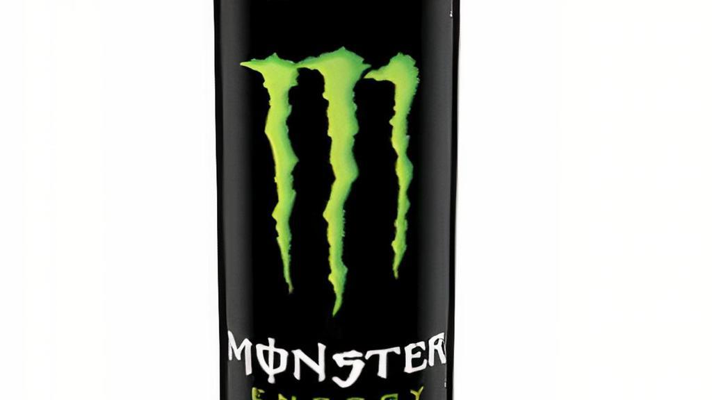 Monster Energy Cal 210 · Tear into a 16 ounce can of the meanest energy drink on the planet. Monster packs a powerful punch but has a smooth easy drinking flavor.