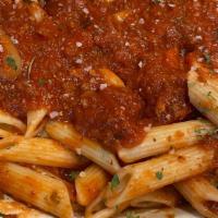 Mostaccioli Pasta · BP Mostaccioli is mostaccioli noodles cooked perfectly and tossed in your choice of our home...