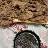 Italian Beef Sandwich · BP Beef Sandwich is perfectly sliced Italian beef cooked in our flavorful au jus served on 7...