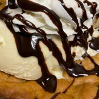 Deep Dish Chocolate Chip Cookie Sundae · BP Deep Dish Cookie Sundae is a 7-inch-deep dish chocolate chip cookie baked to perfection a...