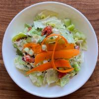 Side House Salad · Shredded Lettuce, Blistered Tomato, Cucumber, Carrots, Italian Ranch