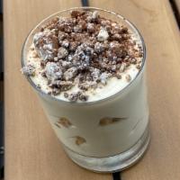Grandma'S Tiramisu · Espresso Ladyfingers, Roasted White Chocolate Pearls, Sweet Mascarpone Cream