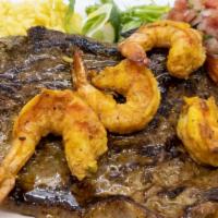 Campestre'S Steak And Shrimp · Grilled new york steak & four jumbo shrimp.