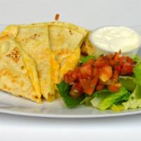 Cheese Quesadilla · Add shrimp for an additional charge.