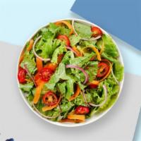 On The House Salad  · Lettuce, cherry tomatoes, and onion. Served with your choice of dressing.