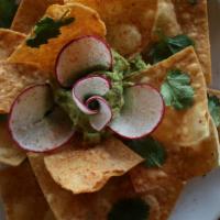 Chips & Guac · corn tortillas, smashed avocado, fresh cilantro & radish