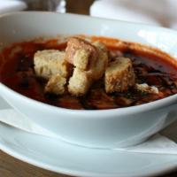 Roasted Tomato Soup · rustic croutons, shaved Parmesan, balsamic reduction