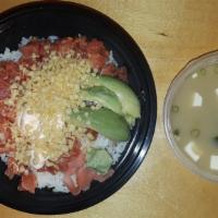 Sushi Bowl · Try our best selling sushi bowl special! A bowl of sushi rice topped with spicy tuna, salmon...