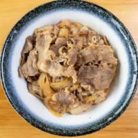 Beef Donburi · sliced beef, onion simmered in Chef special sauce over white rice