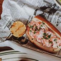 Lobster Roll · Lobster Tail with Lemon Aioli, Sprinkled Parsley, in a New England-Style Bun